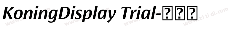 KoningDisplay Trial字体转换